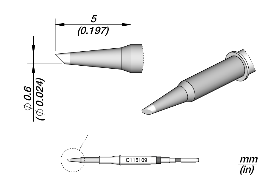 C115109 - Bevel Cartridge Ø 0.6